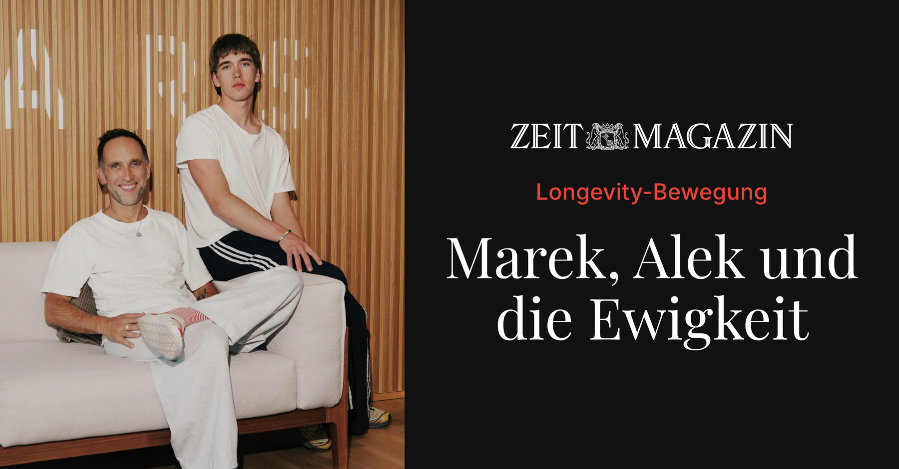 Marek Piotrowski und Alek Piotrowski in der Titelgeschichte des ZEITmagazins, Oktober 2026