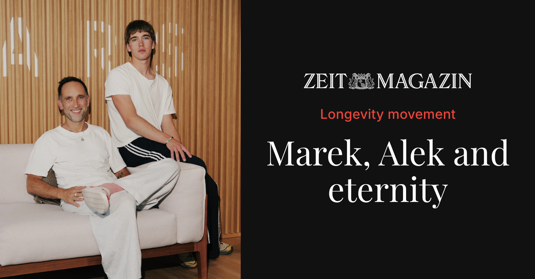 Marek Piotrowski and Alek Piotrowski on the cover story of ZEITmagazin, October 2026