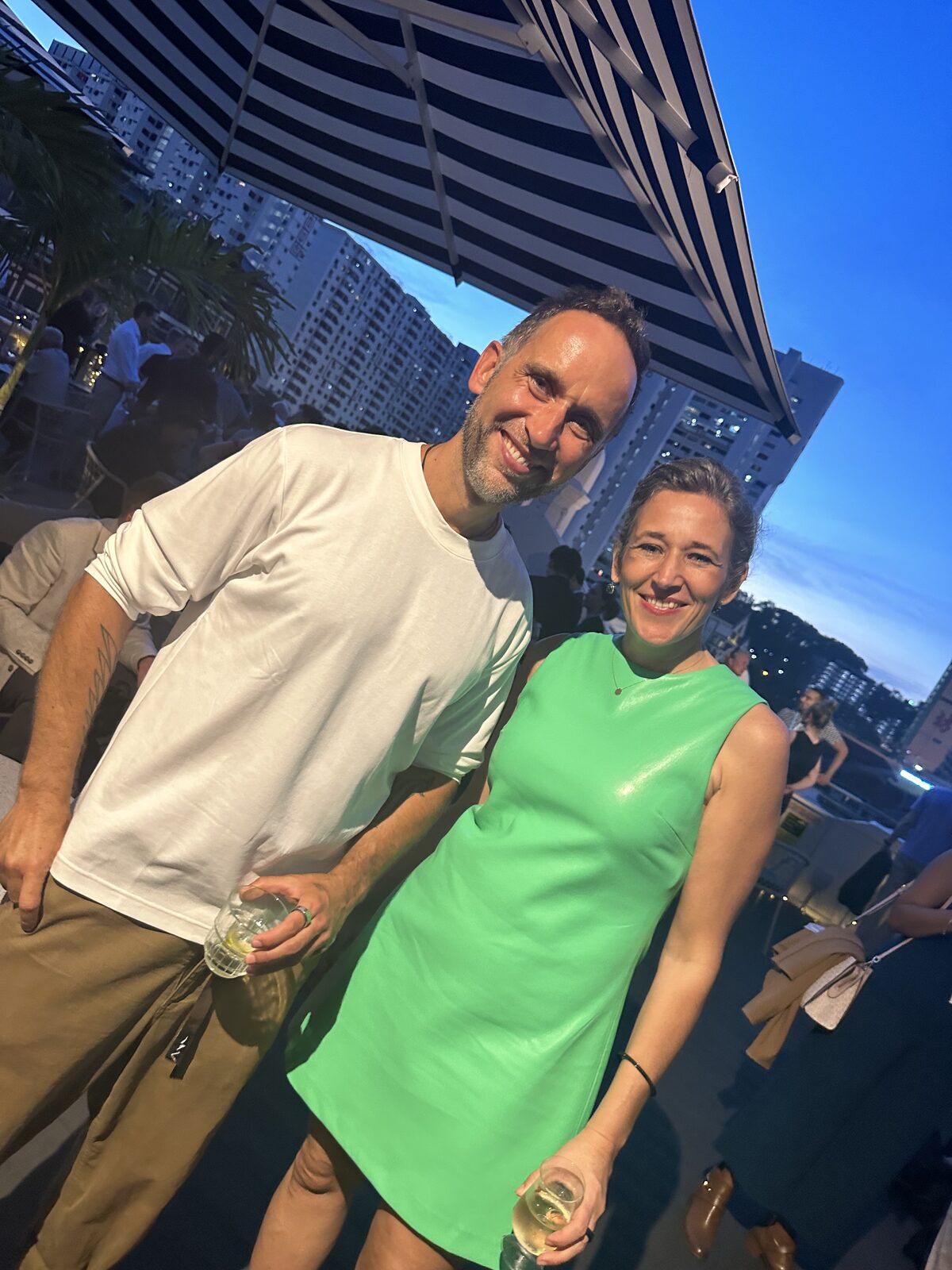With Andrea Maier in Singapore