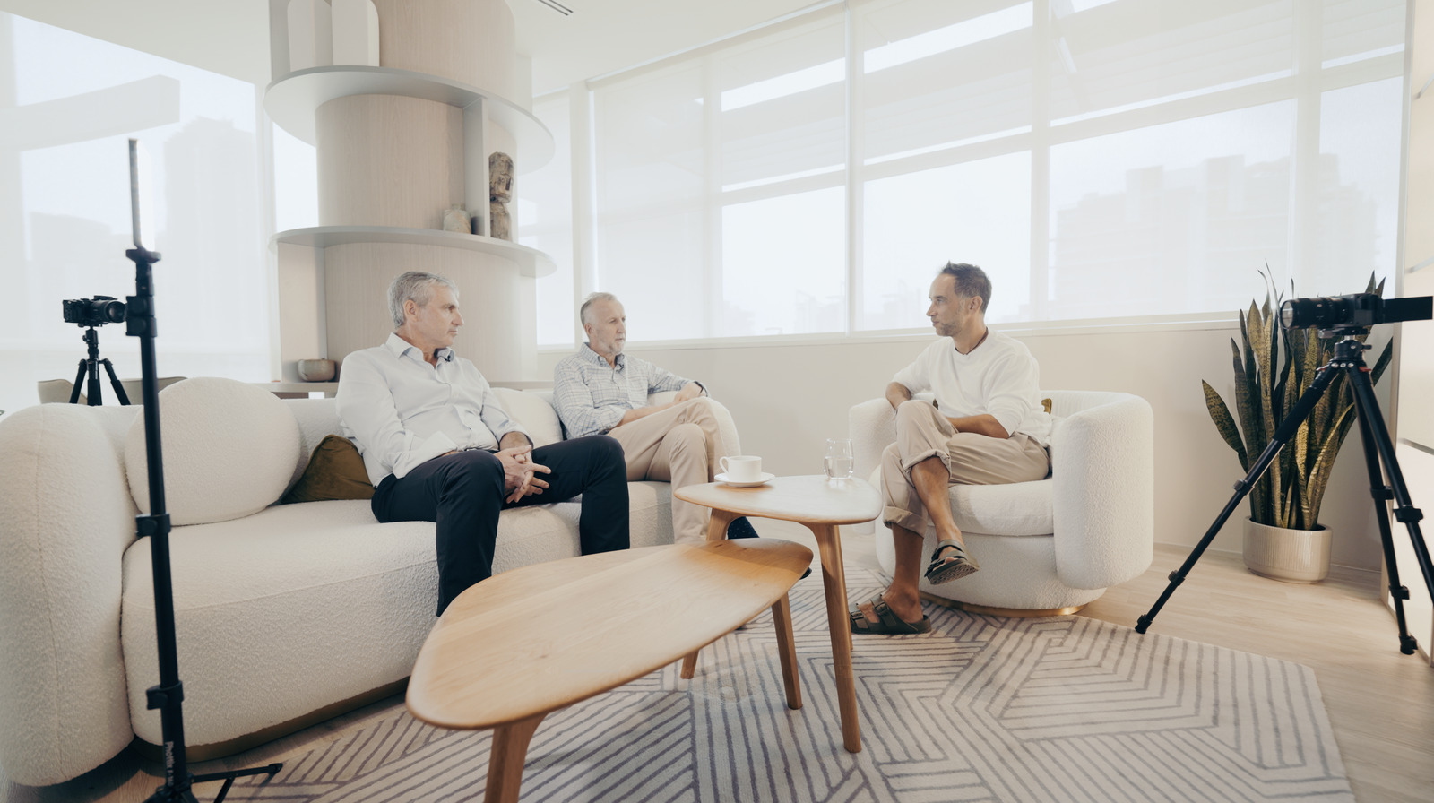 Marek with the founders of Chi Longevity, Craig McGee among them