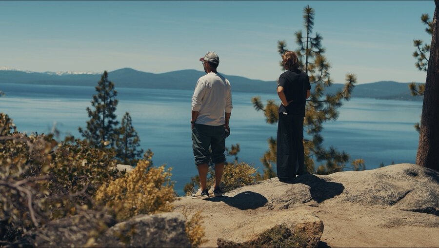 Marek and Alek looking over Lake Tahoe
