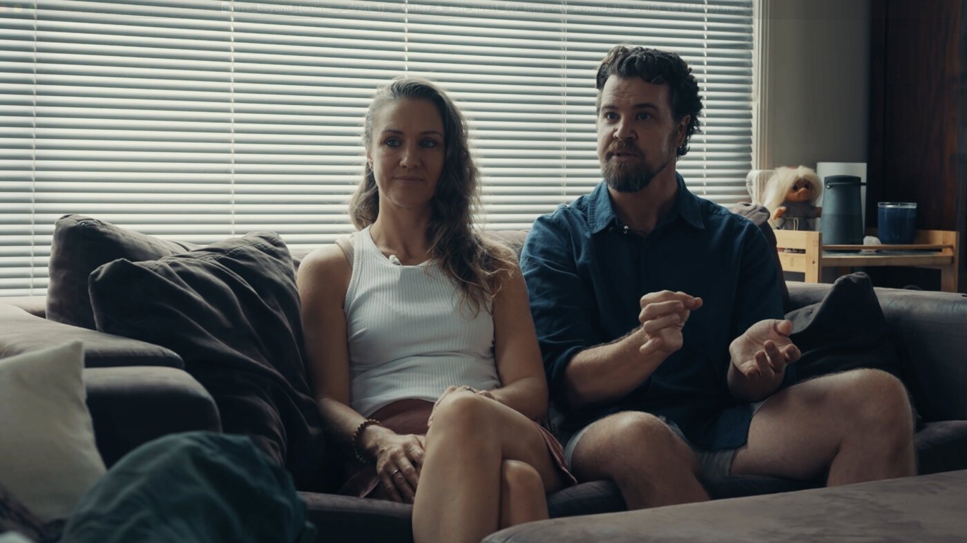 Angelina and Shane Saunders during the Live Beyond breathwork interview, Australia