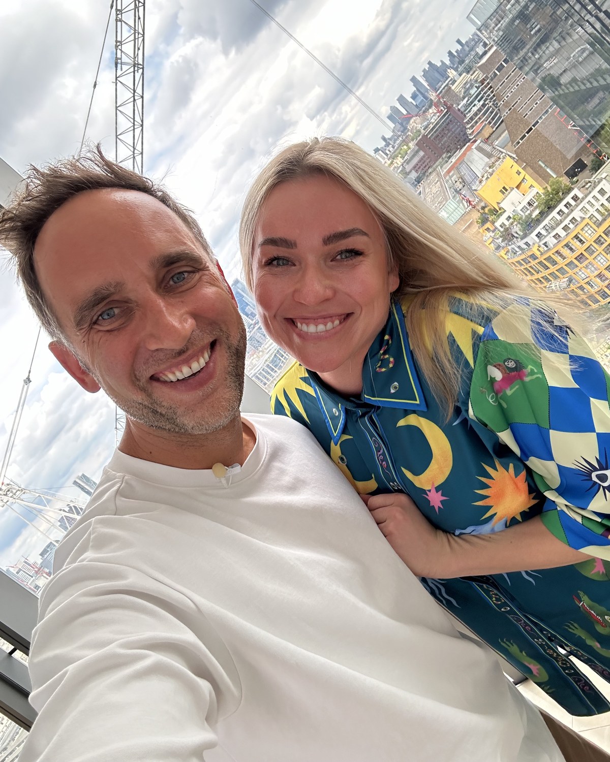 Antonia Schultze-Mosgau and Marek Piotrowski above the London skyline