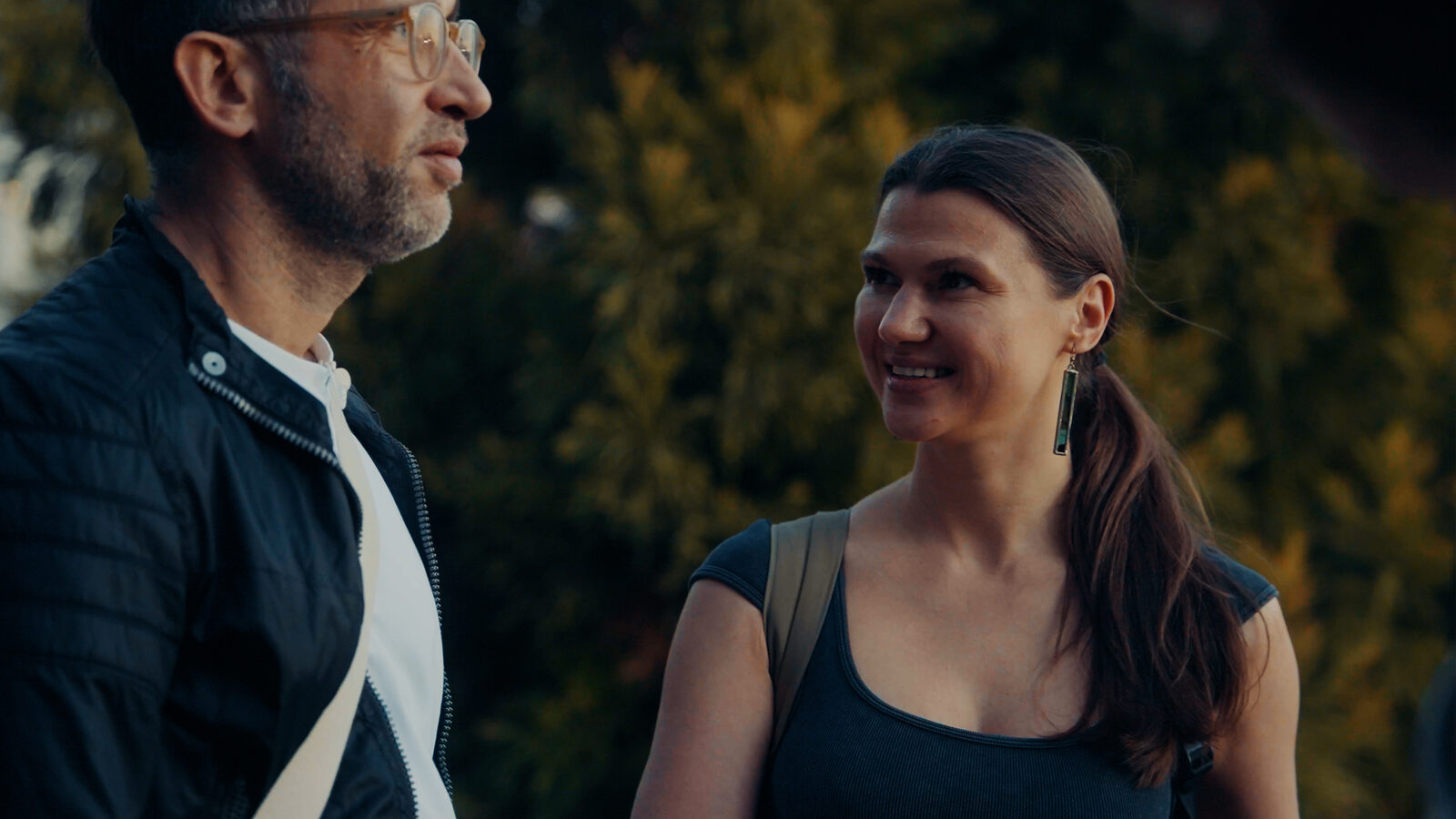 Marek and Aryana Apanaska in conversation in New York
