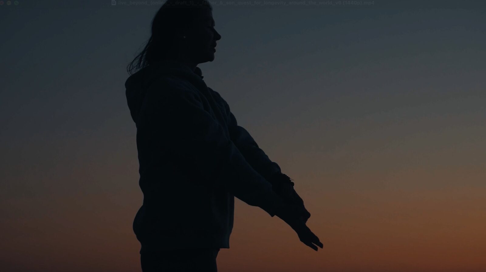 Aryana Apanaska practising at sunset on the beach