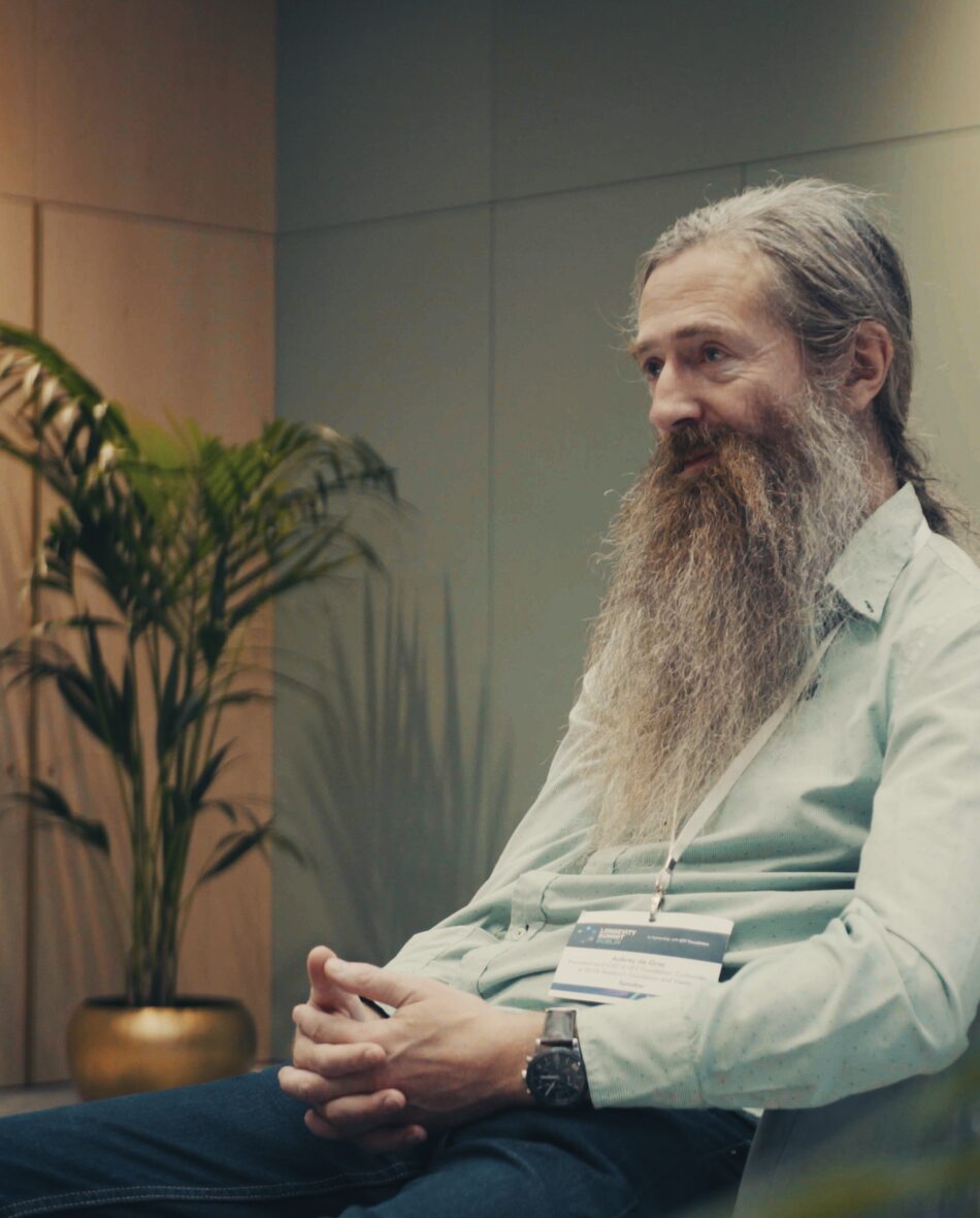 Portrait of Dr. Aubrey de Grey, President of the LEV Foundation