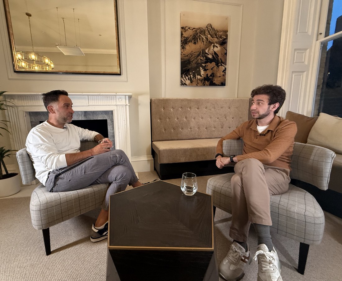 Boris Djordjevic and Marek during the Live Beyond interview at a London clinic
