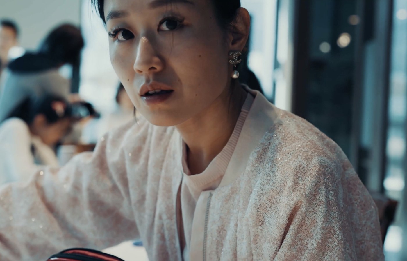Christine Yuan Huang at her Hong Kong painting class