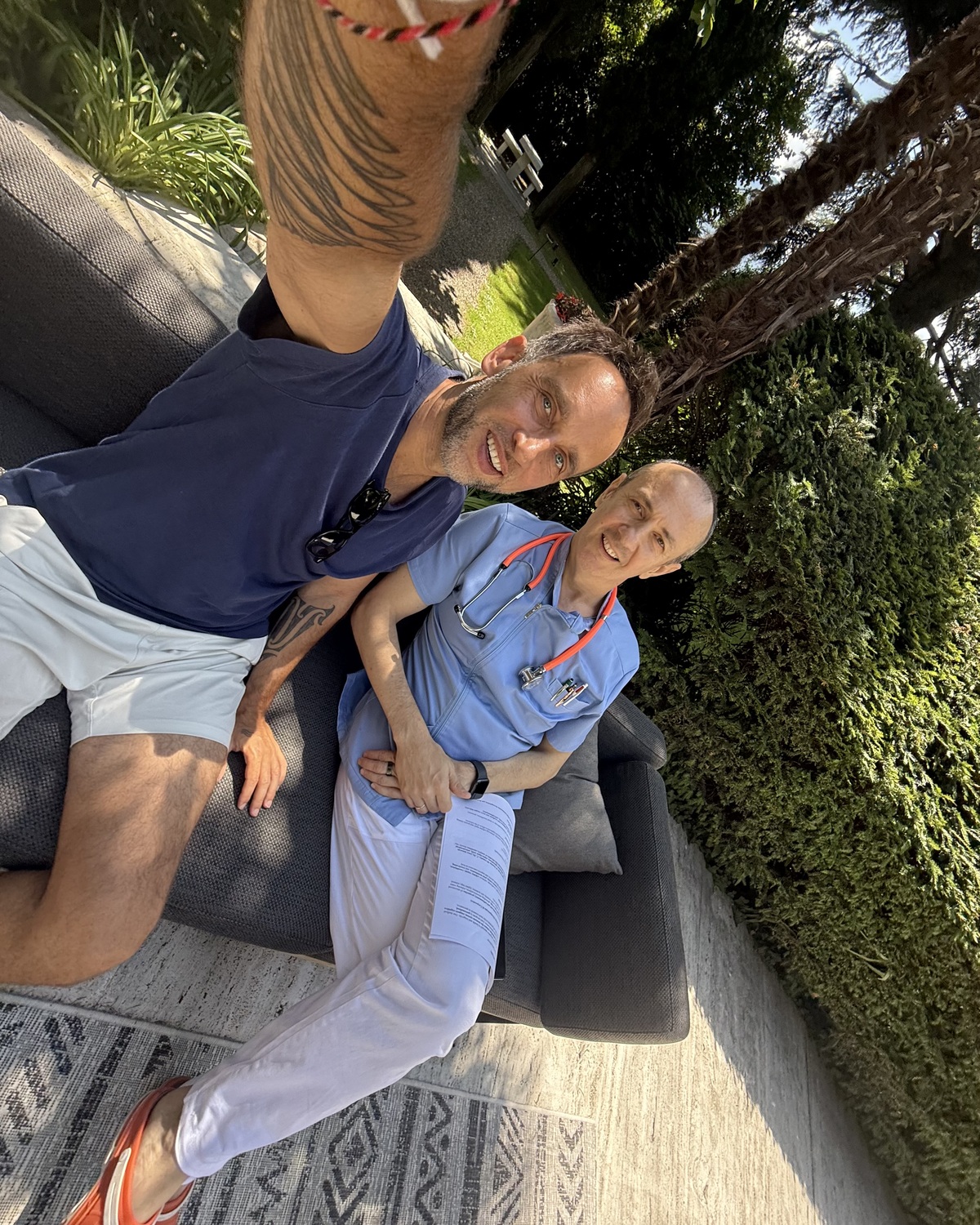 Emanuele De Nobili with Marek at Villa Eden, Merano