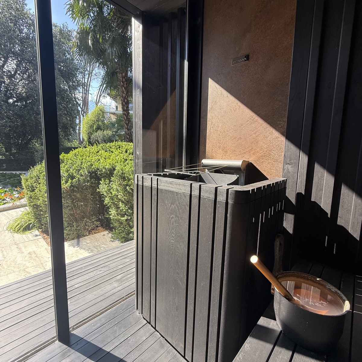 The spa and sauna at Villa Eden, Merano