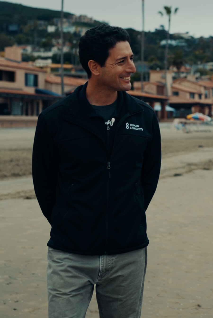 Eric Dinenberg on the San Diego beach