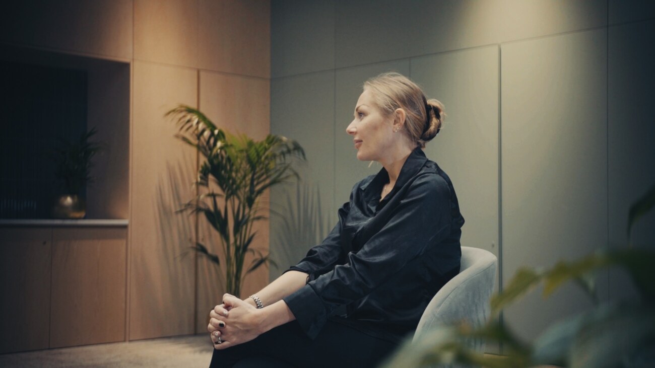 Evelyne Bischof during the interview at Longevity Summit Dublin