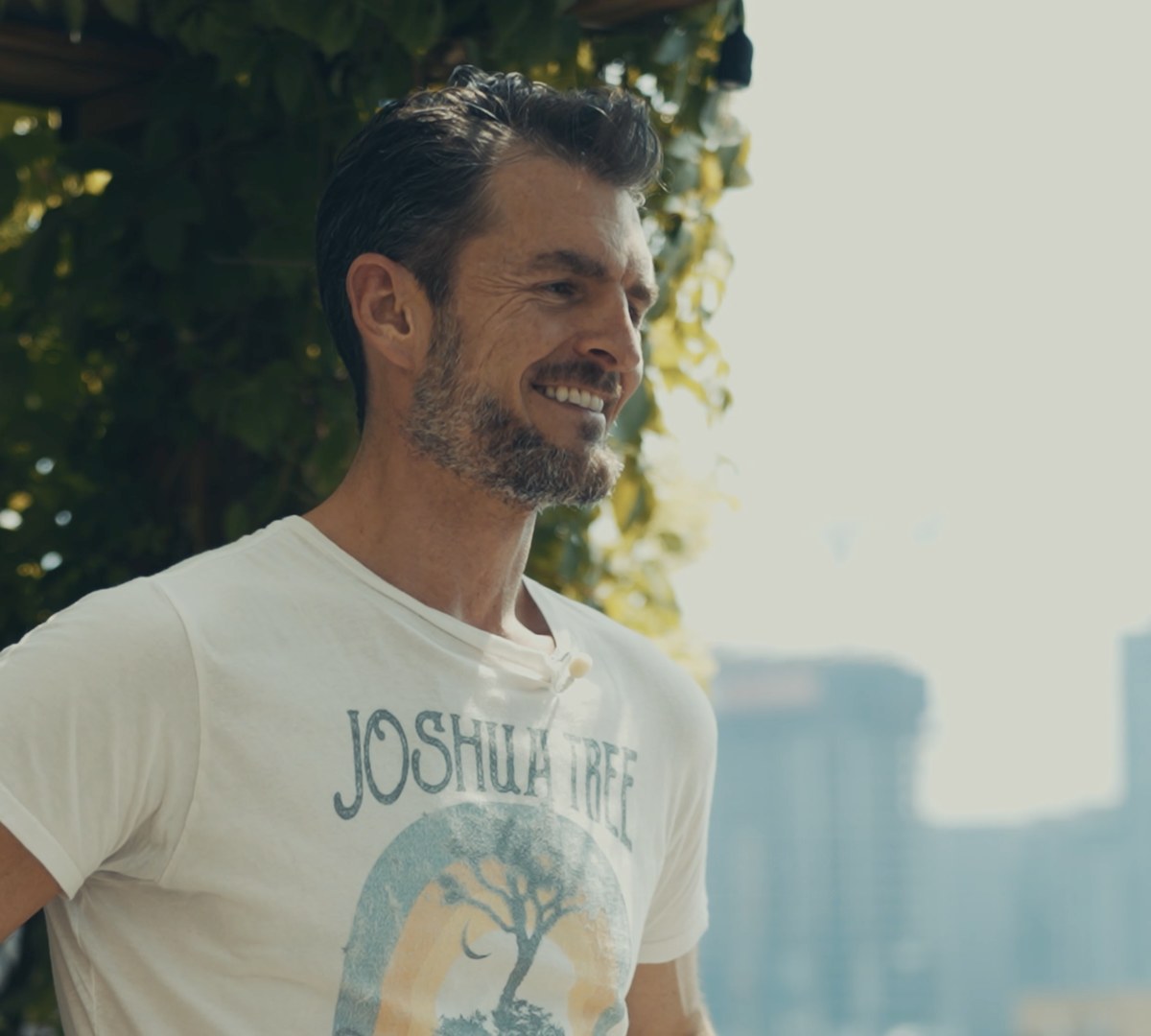 Gary LeBlanc on a Toronto rooftop during the Live Beyond interview