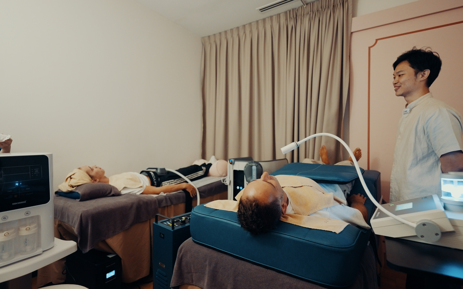 Jeffrey Chew at the Zung Beauty Clinic in Kuala Lumpur during the Live Beyond visit