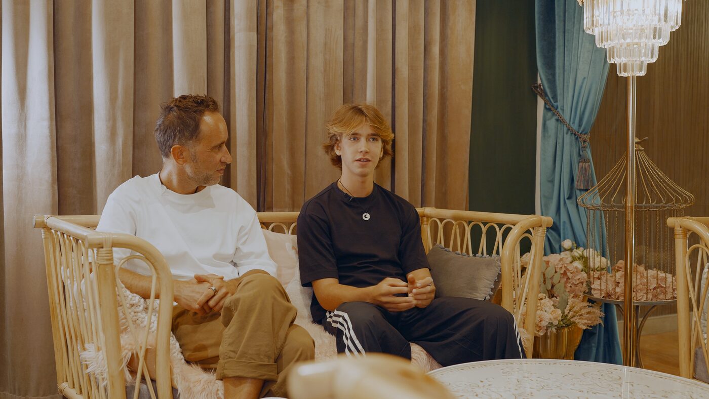 Marek and Aleksander sitting for the interview at the clinic in Kuala Lumpur