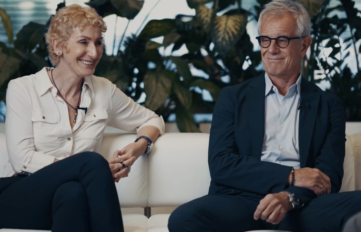 Joanna Bensz and Eric Verdin at the Longevity Center in Warsaw