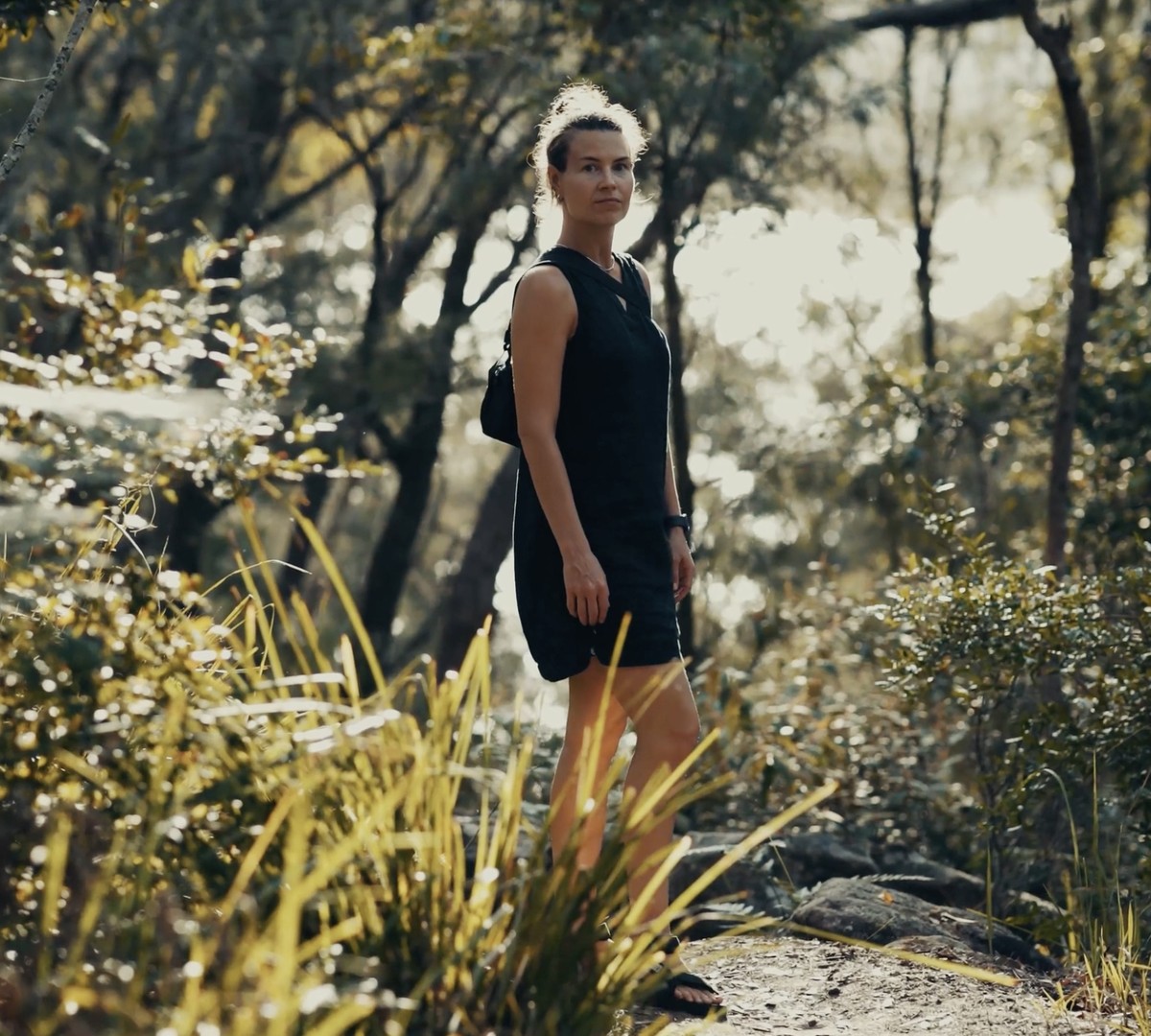 Katia Dowling in the Australian bush near the Central Coast