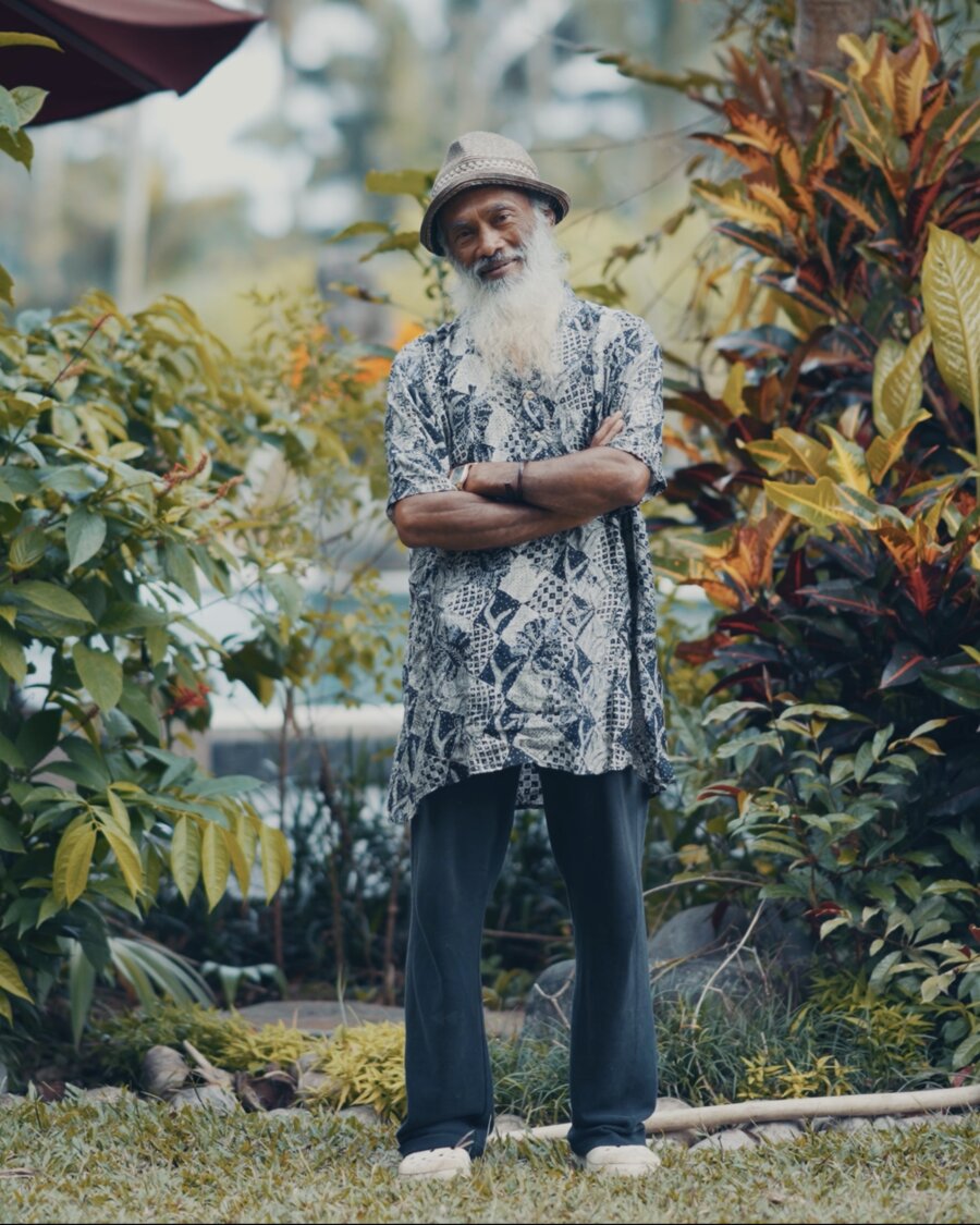 Portrait of Master Ketut Arsana at his ashram in Ubud
