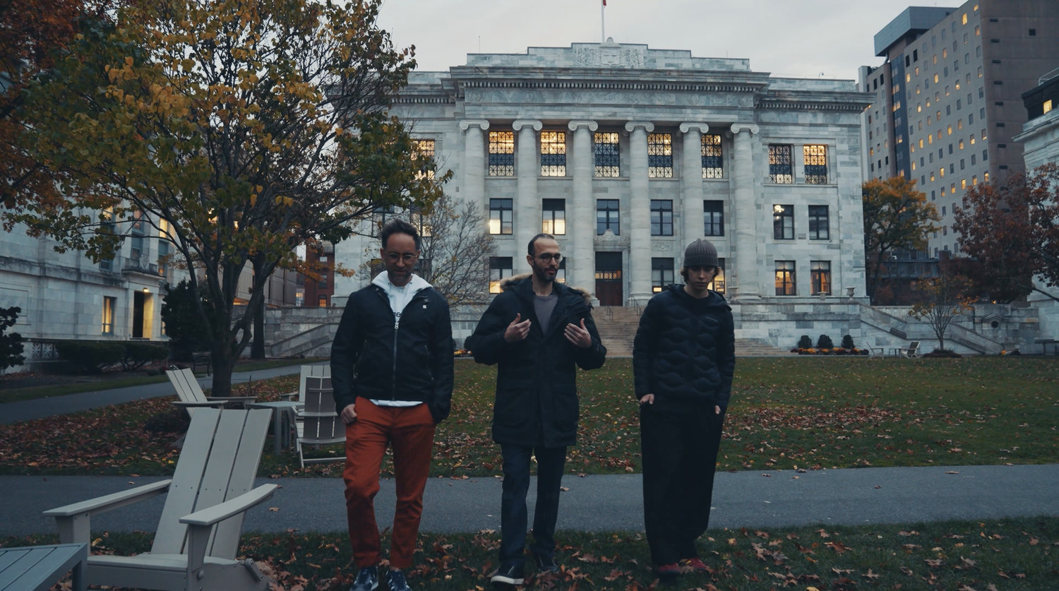 Mahdi Moqri with Marek and Aleksander Piotrowski in Boston, November 2024