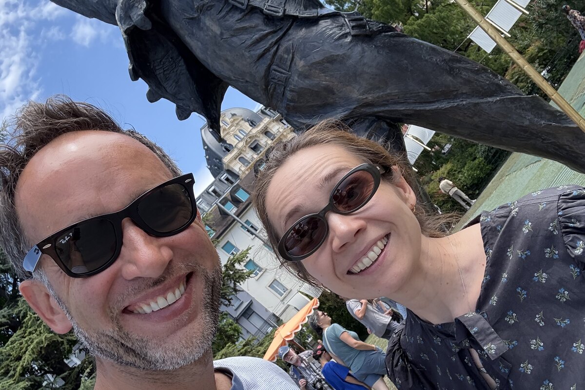 Margot Hiller and Marek in Switzerland