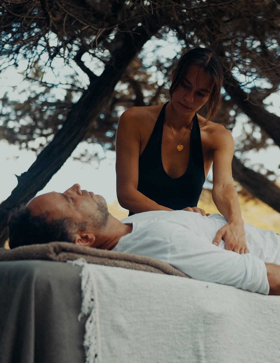 Mya Thieme on Formentera during the Live Beyond visit