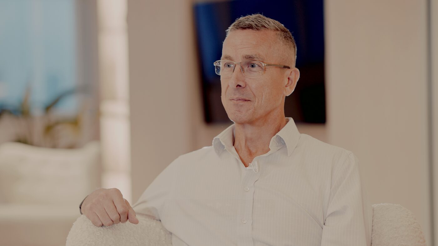 Dr Naras Lapsys listening during the Live Beyond interview