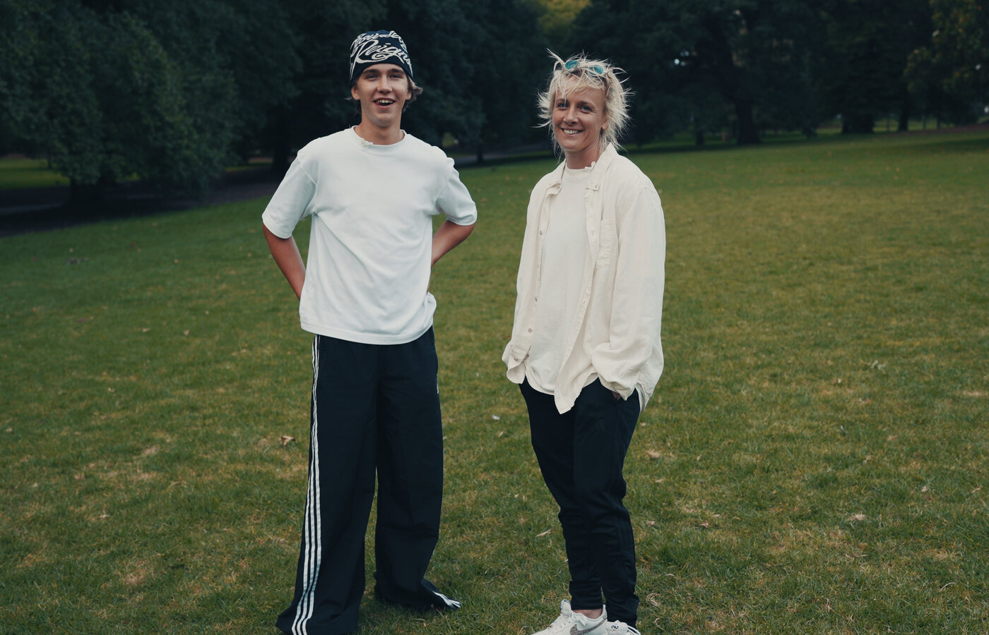 Nicole Gibson with Aleksander in a Melbourne park