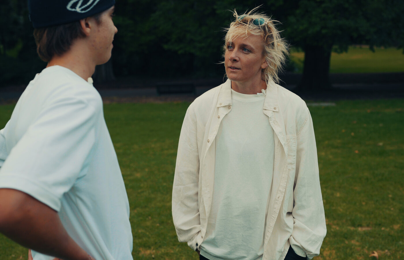 Nicole Gibson in conversation with Aleksander in Melbourne