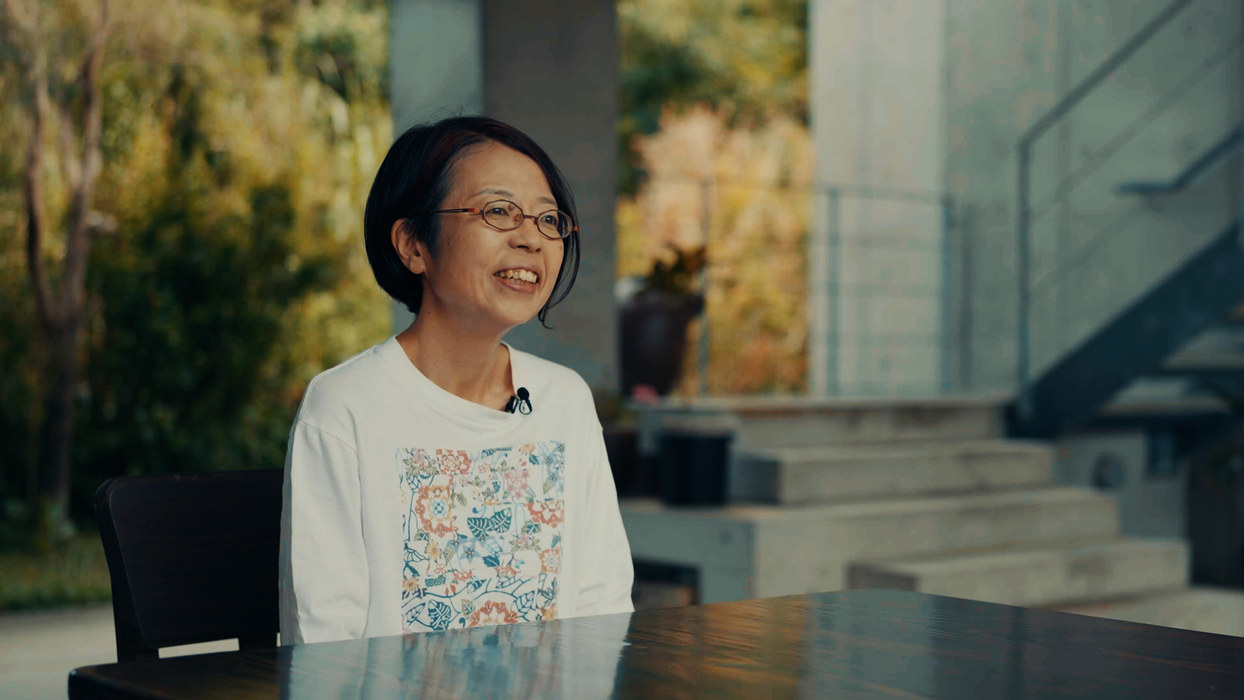 Mikiko Kumagai at her guesthouse in Nanjo, Okinawa