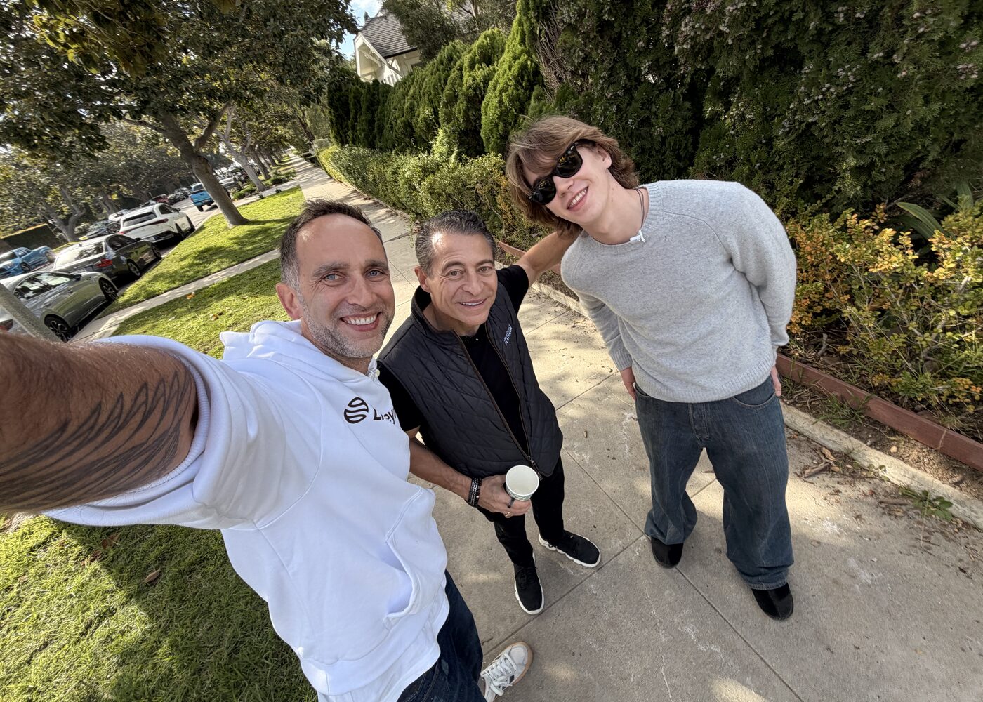 Peter Diamandis on a walking interview with Marek and Aleksander, Santa Monica