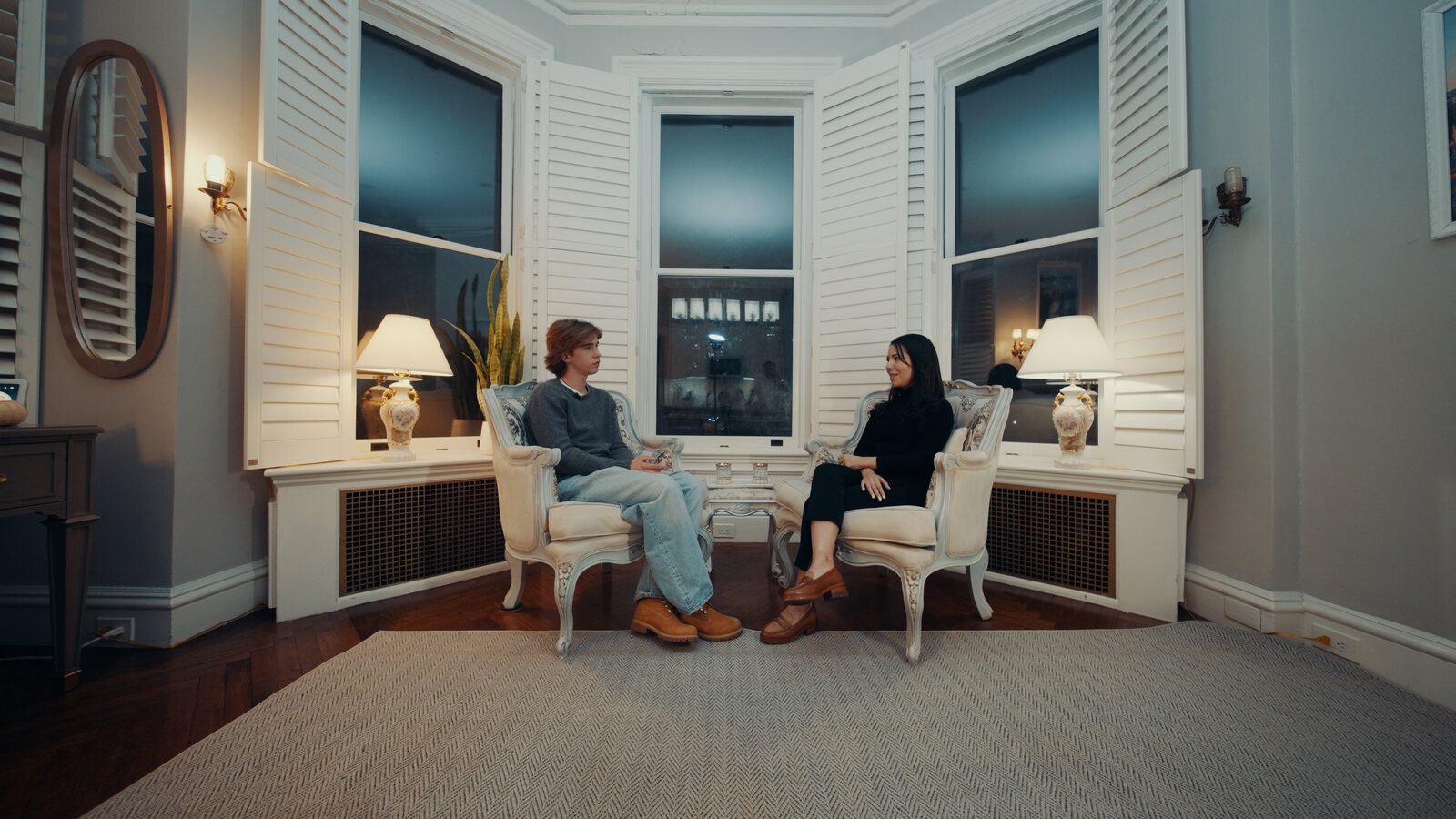 Raiany Romanni in conversation with Aleksander in Boston