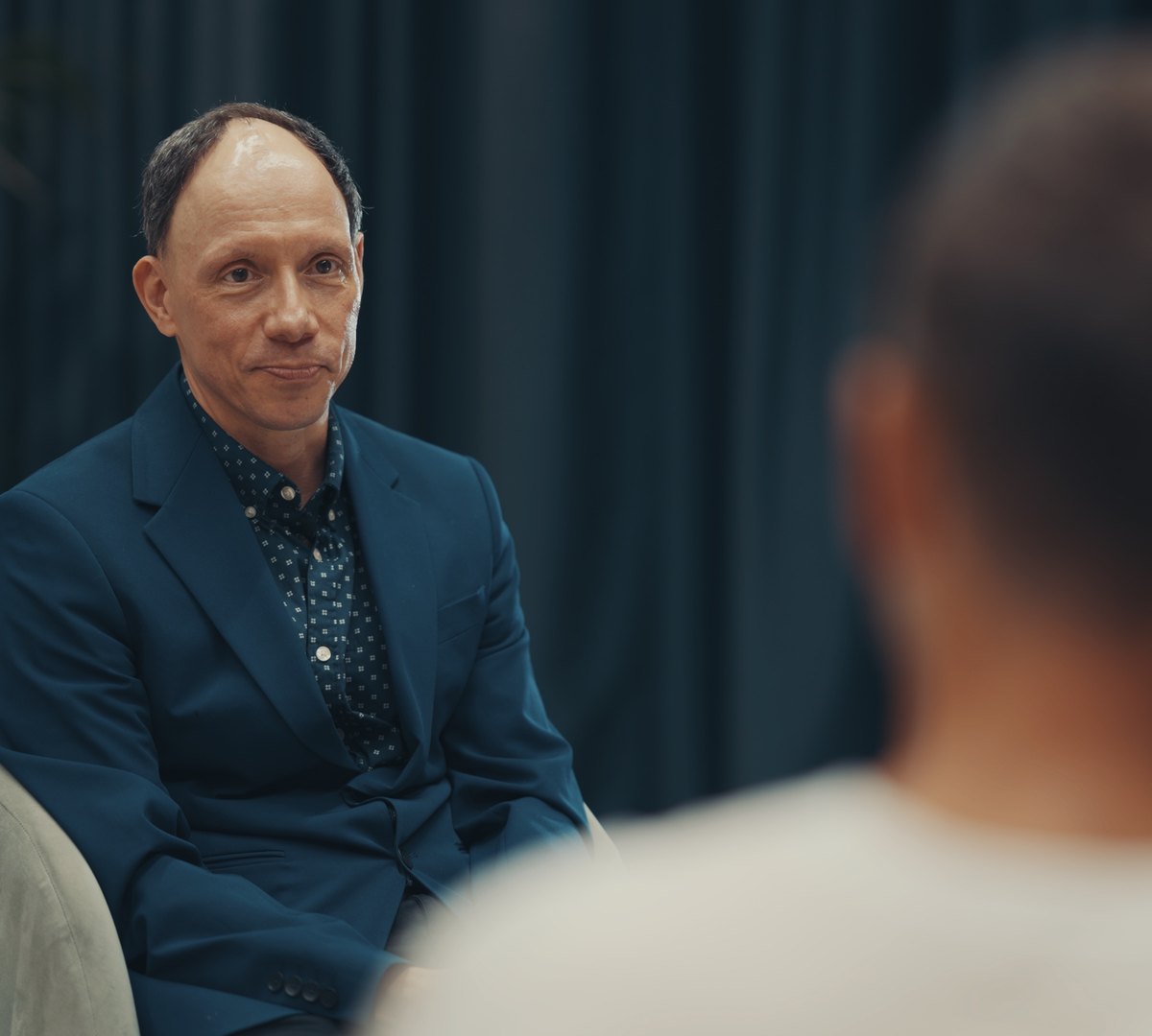 Portrait of Steve Horvath during the Live Beyond interview at the Longevity Summit in Dublin
