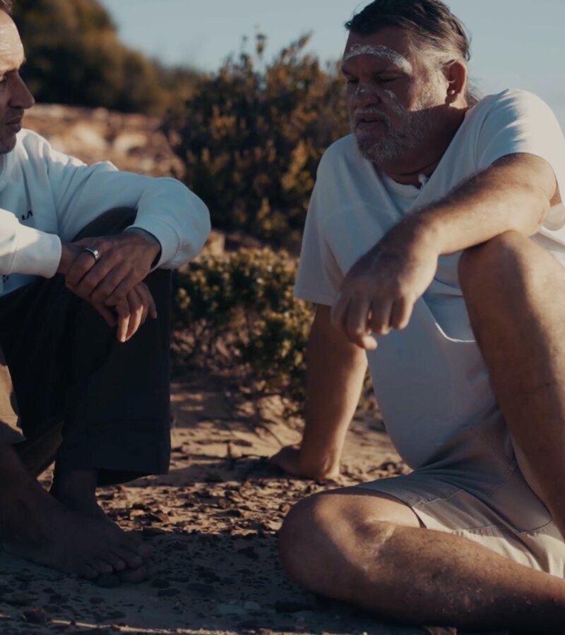 Marek with Tim on the coast in Australia during the Live Beyond quest