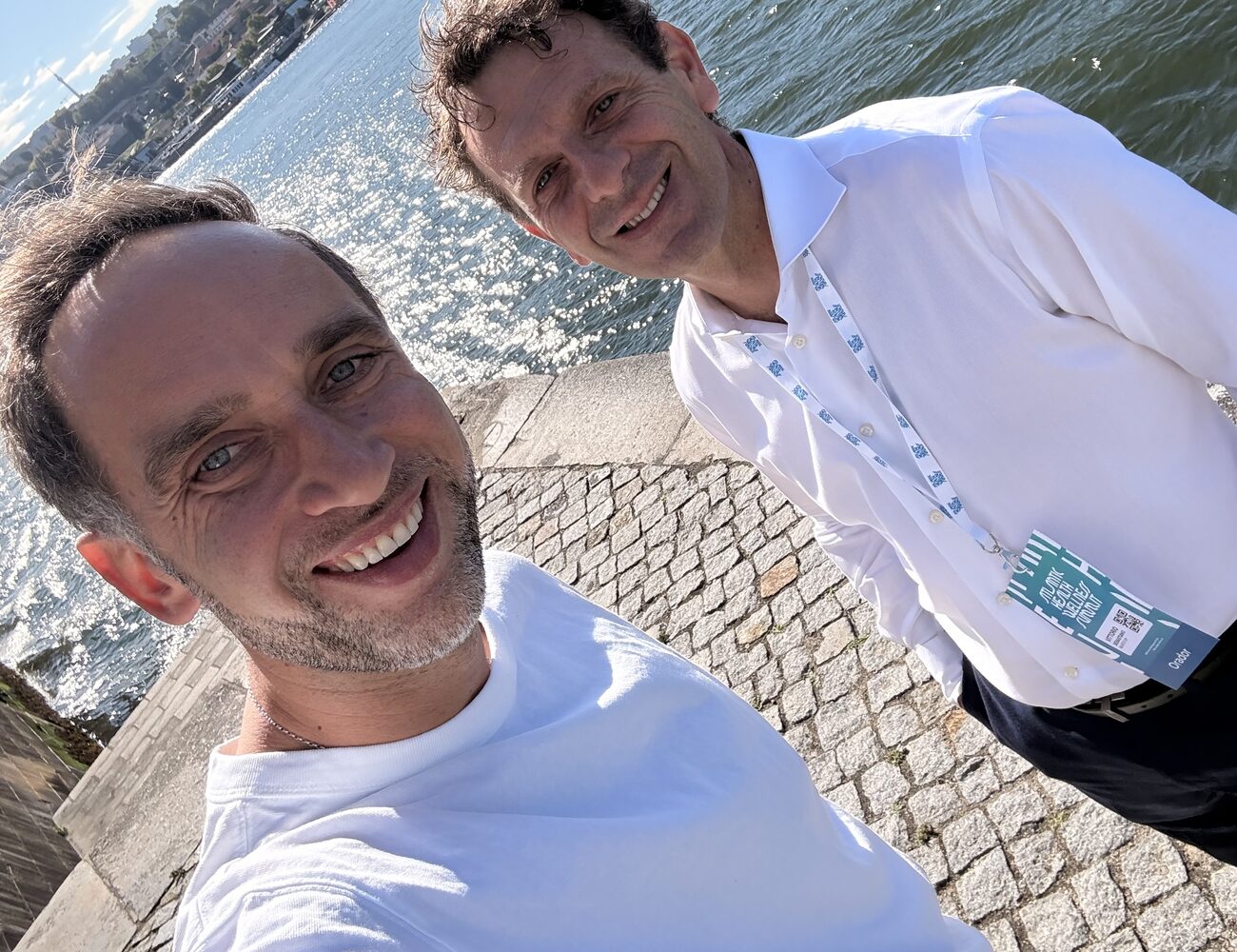 Vittorio Sebastiano and Marek at the AHWS conference in Porto